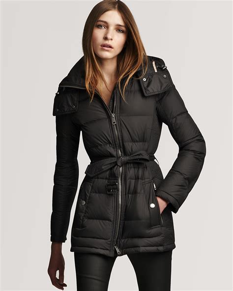 burberry down puffer women with belt|burberry coats for women.